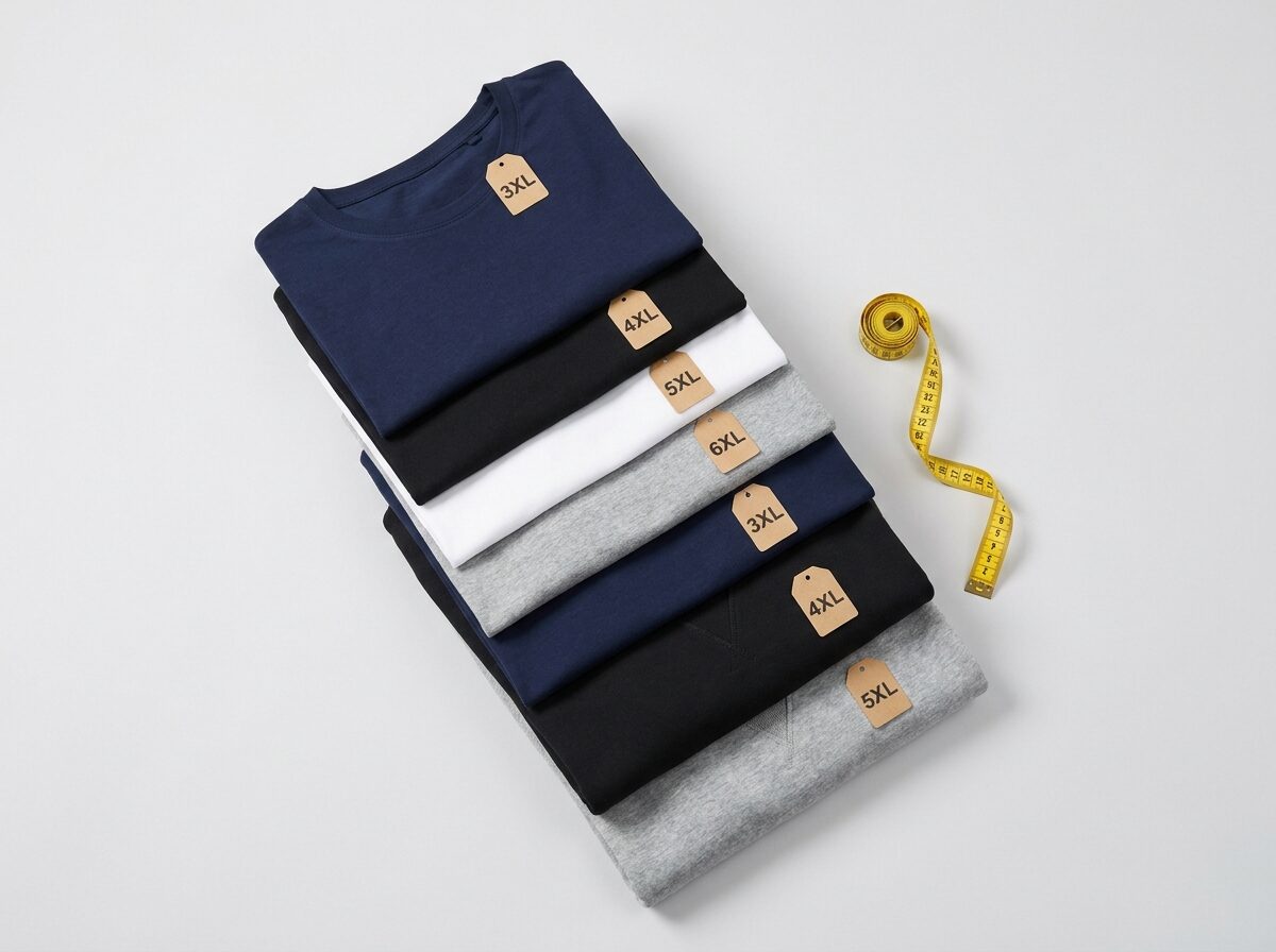 T-Shirts und Sweatshirts in den Größen 3XL bis 6XL